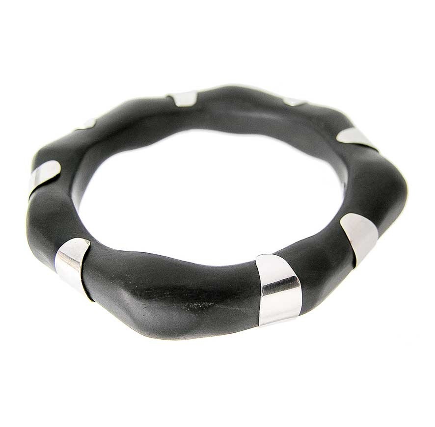 Bracciale in ebano ed Argento 