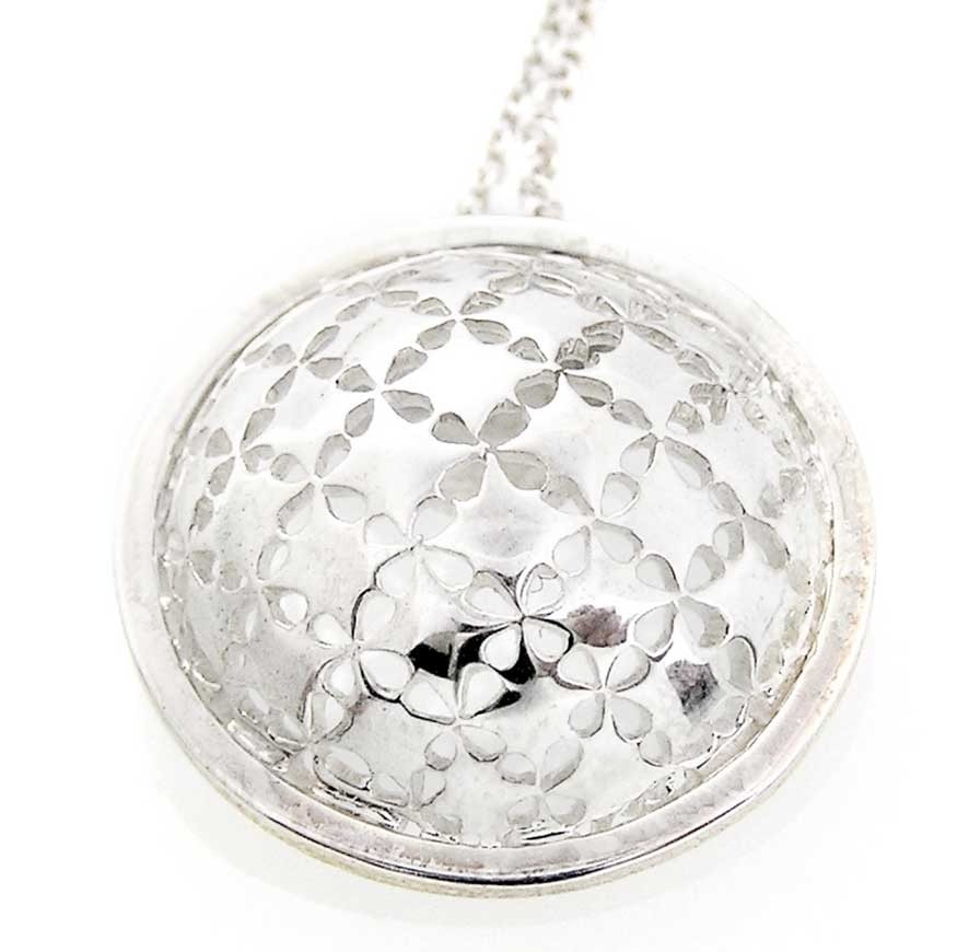 Half-sphere silver pendant
