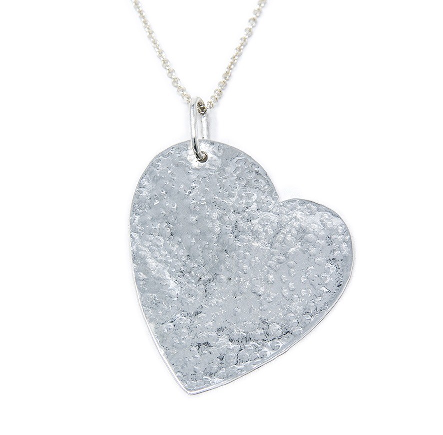 Chain with hammered heart
