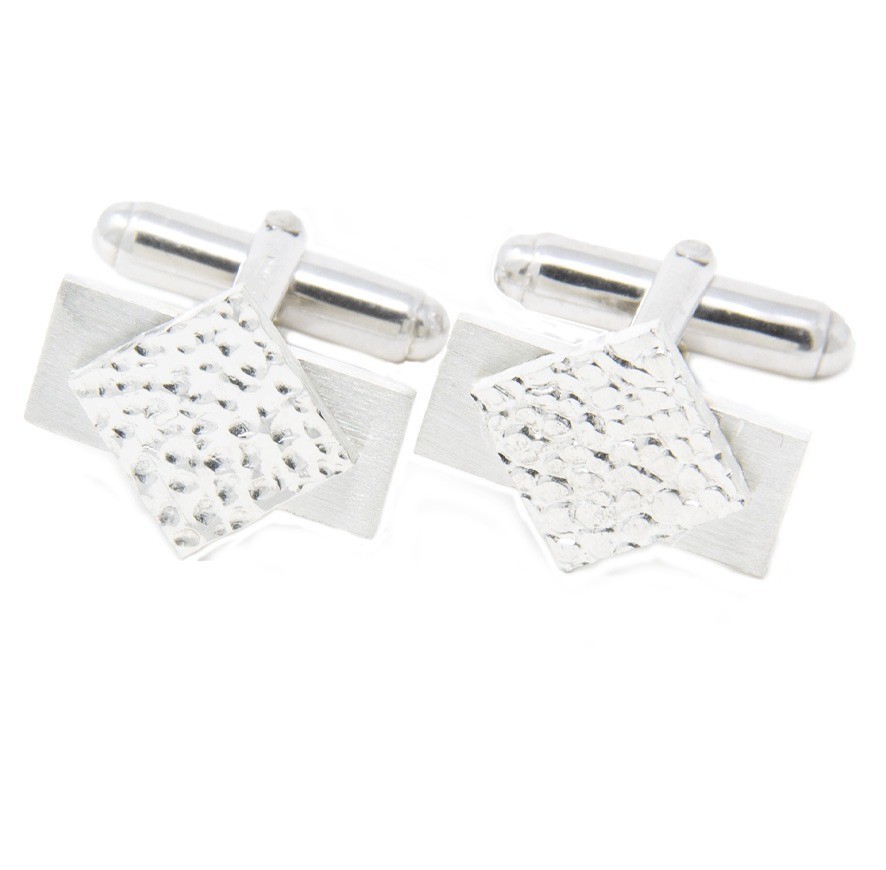  Rectangular Cufflinks with Rhombus